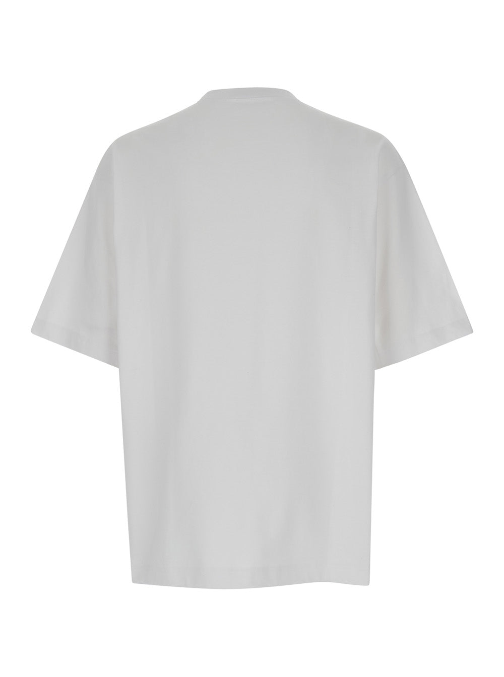 Gucci Men Crew Neck T-Shirt With Gucci And Web Print In White Cotton For Men