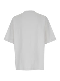 Gucci Men Crew Neck T-Shirt With Gucci And Web Print In White Cotton For Men