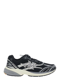 Amiri Men 'M-Tech' Black Sneakers With Side Logo Patch In Leather And Fabric For Men