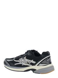 Amiri Men 'M-Tech' Black Sneakers With Side Logo Patch In Leather And Fabric For Men