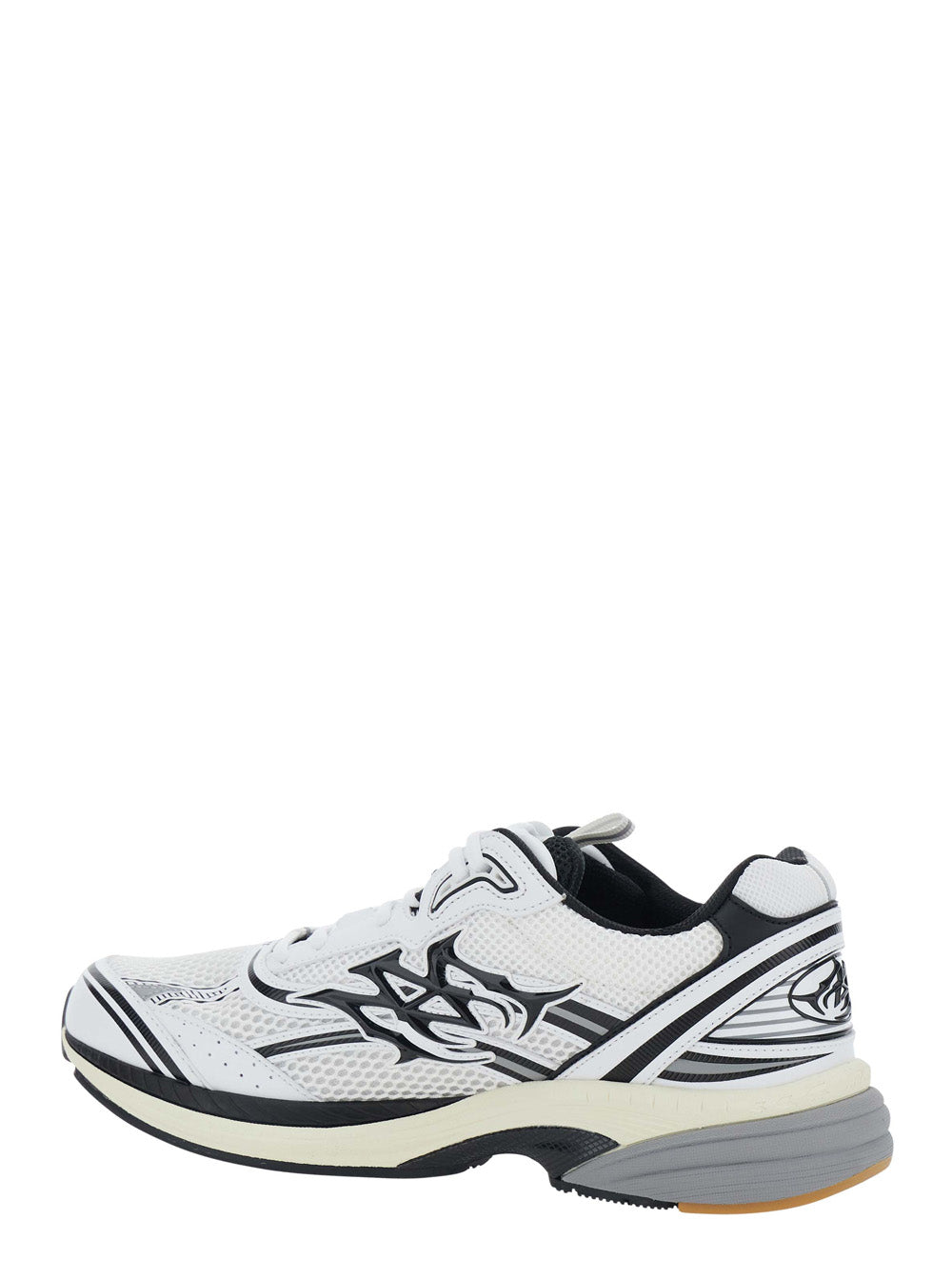 Amiri Men 'M-Tech' White Sneakers With Side Logo Patch In Leather And Fabric And Leather For Men