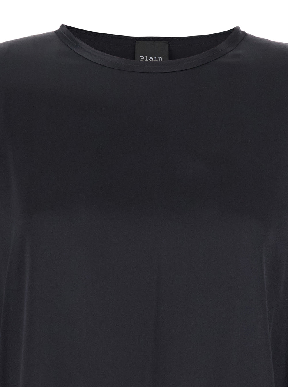 Leplain Women Black Silk Long Sleeve Blouse Woman