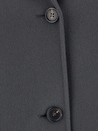 'S Maxmara Women 'Elfi' Grey Single-Breasted Jacket With Notched Revers In Wool For Women
