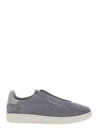 Axel Arigato Men 'Dice' Gray Laceless Sneakers With Logo Lettering On The Side And Heel In Suede For Men