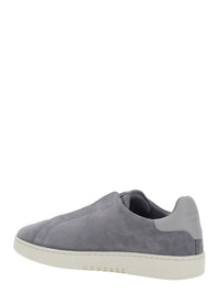 Axel Arigato Men 'Dice' Gray Laceless Sneakers With Logo Lettering On The Side And Heel In Suede For Men