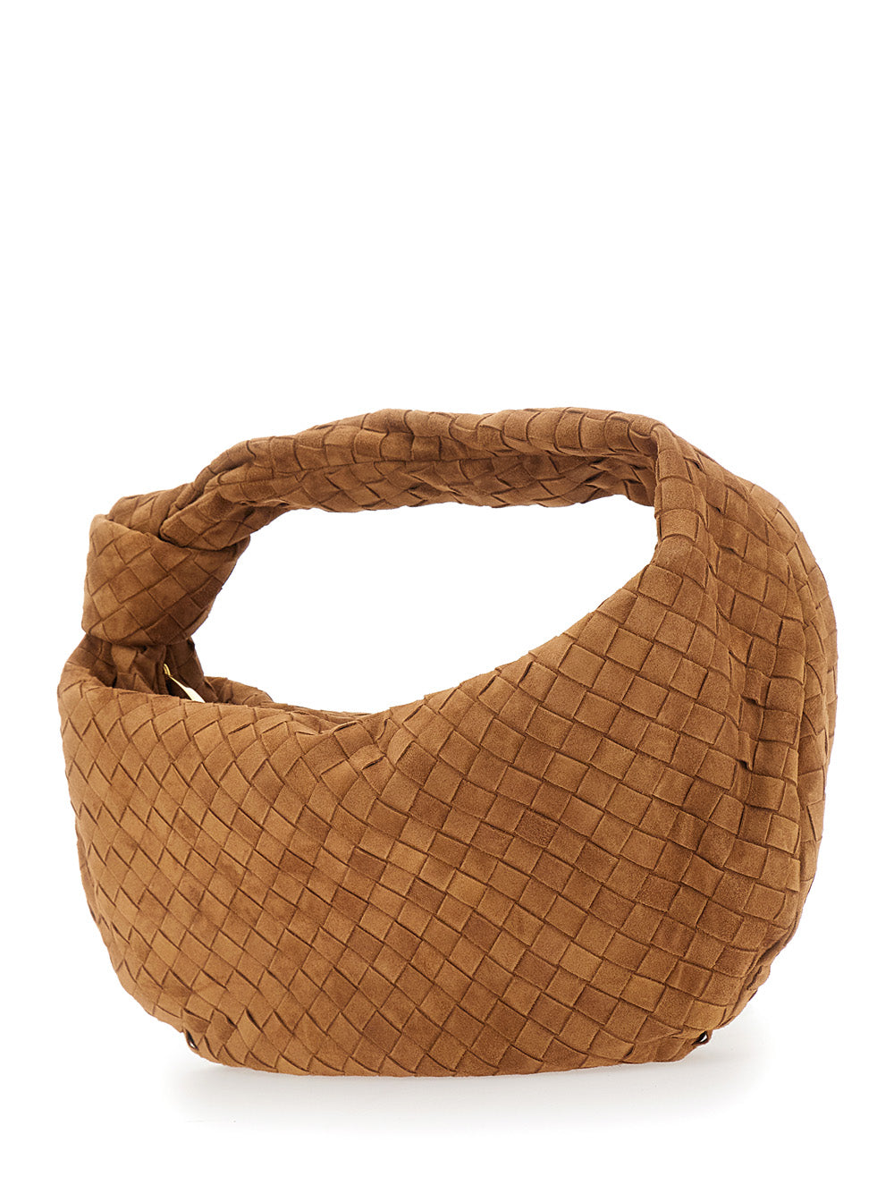 BOTTEGA VENETA Bottega Veneta Women 'Jodie' Brown Shoulder Bag With  Intreccio Motif In Suede For Women