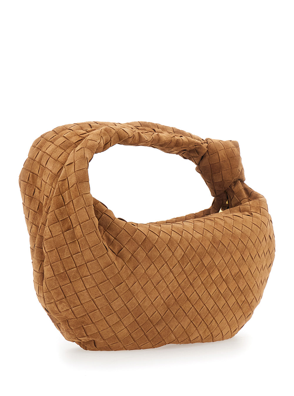 BOTTEGA VENETA Bottega Veneta Women 'Jodie' Brown Shoulder Bag With  Intreccio Motif In Suede For Women