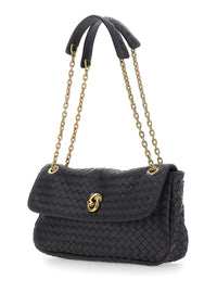 BOTTEGA VENETA Bottega Veneta Women 'Madison' Brown Crossbody Bag With Chain Strap And Knot Detail On The Front In Leather For Women