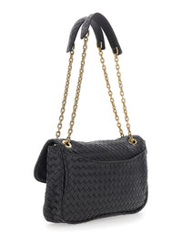 BOTTEGA VENETA Bottega Veneta Women 'Madison' Brown Crossbody Bag With Chain Strap And Knot Detail On The Front In Leather For Women