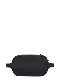 Stone Island Men Black Belt Bag With Adjustable Straps And Logo Patch On The Front In Tech Fabric For Men