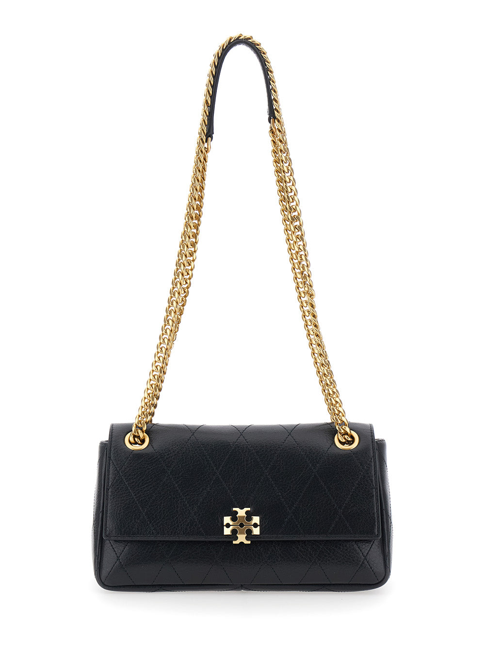 TORY BURCH Tory Burch Women Charlie Small Quilted Bag With Quilted Design And Zip Closure In Black Cow Leather For Women