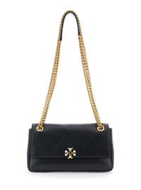 TORY BURCH Tory Burch Women Charlie Small Quilted Bag With Quilted Design And Zip Closure In Black Cow Leather For Women