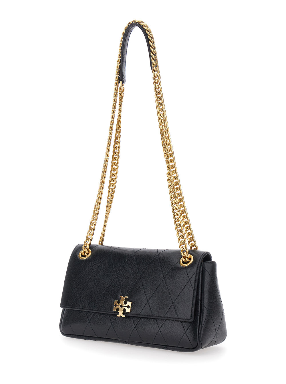TORY BURCH Tory Burch Women Charlie Small Quilted Bag With Quilted Design And Zip Closure In Black Cow Leather For Women