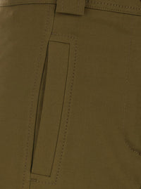 Max Mara Women 'Adorni' Green Pants With Button Hem And Patch Pockets In Cotton For Women