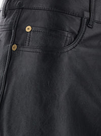'S Maxmara Women 'Pesca' Black Pants With Five-Pocket Design In Leather For Women