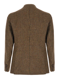 Tagliatore Men Montecarlo Single-Breasted Jacket With Row Pockets In Brown