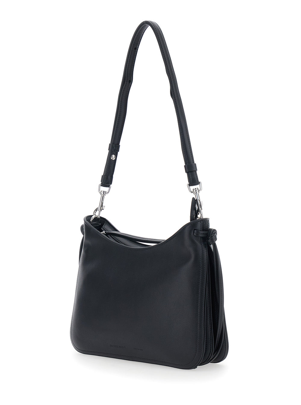 Phoebe Philo Women 'Gig' Black Shoulder Bag With Logo Printed On The Front And Removable Shoulder Strap In Leather Woman