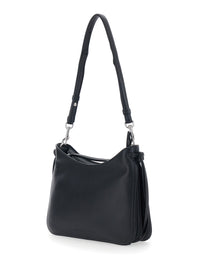 Phoebe Philo Women 'Gig' Black Shoulder Bag With Logo Printed On The Front And Removable Shoulder Strap In Leather Woman