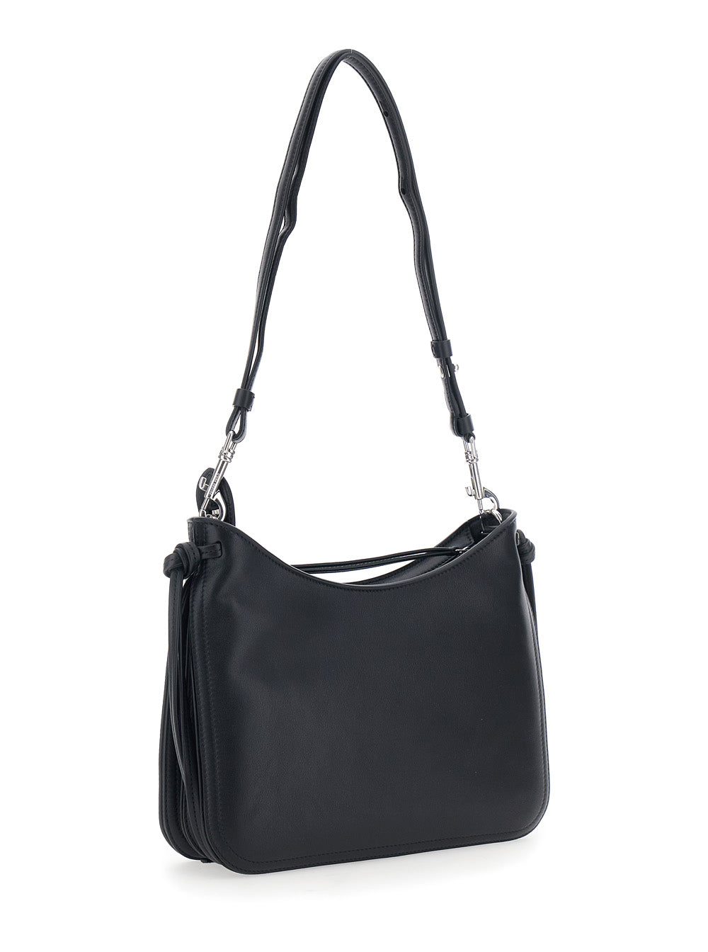 Phoebe Philo Women 'Gig' Black Shoulder Bag With Logo Printed On The Front And Removable Shoulder Strap In Leather Woman