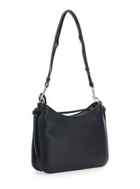 Phoebe Philo Women 'Gig' Black Shoulder Bag With Logo Printed On The Front And Removable Shoulder Strap In Leather Woman
