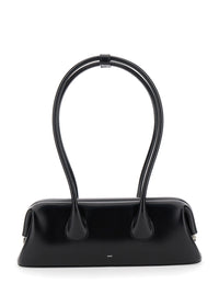 OSOI Osoi Women Shoulder Bag 'Boat Wide Mini' With Round Handles And Logo Lettering On The Front In Black Leather Woman