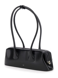 OSOI Osoi Women Shoulder Bag 'Boat Wide Mini' With Round Handles And Logo Lettering On The Front In Black Leather Woman