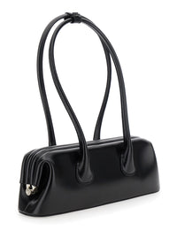 OSOI Osoi Women Shoulder Bag 'Boat Wide Mini' With Round Handles And Logo Lettering On The Front In Black Leather Woman