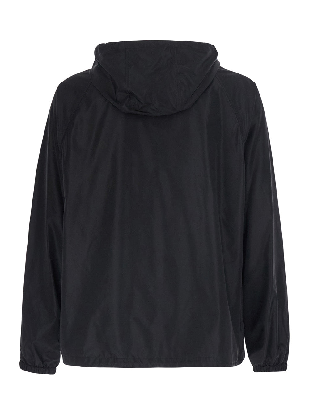 Burberry Men 'Clapton' Black Jacket With Logo Patch On The Front In Tech Fabric For Men
