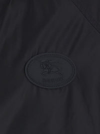 Burberry Men 'Clapton' Black Jacket With Logo Patch On The Front In Tech Fabric For Men