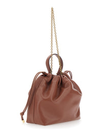 CHLOÉ Chloé Women 'Icons' Brown Shoulder Bag With Drawstring Closure And Leather Chain Strap In Leather For Women