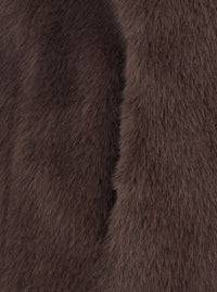 Herno Women Brown Fur With Round Collar In Faux Fur Woman