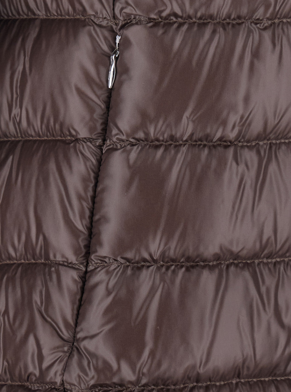 Herno Women Brown Down Jacket With Fixed Hood And Zip Pockets In Tech Fabric Woman