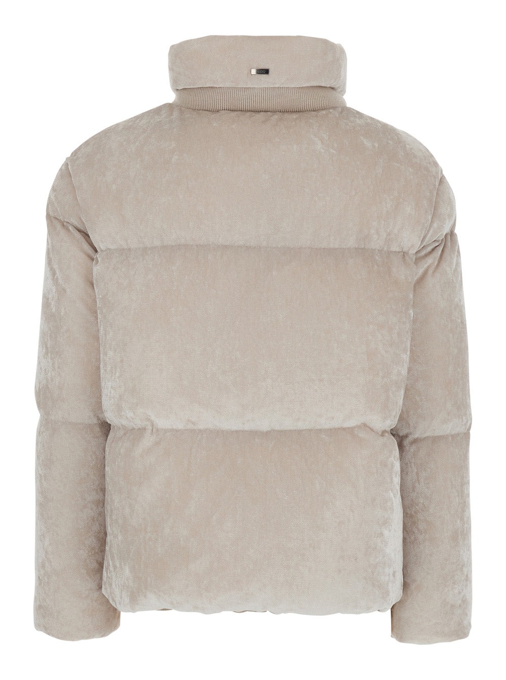 HERNO Herno Women Beige Jacket With High Collar And Long Sleeves In Velvet Effect Fabric Woman