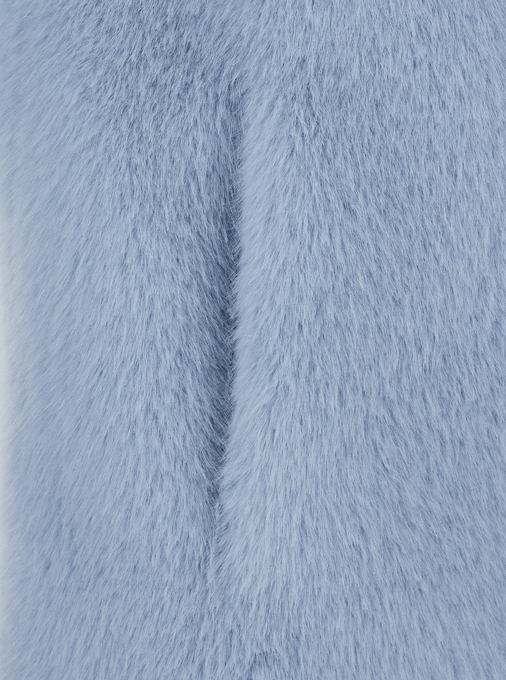 Herno Women Blue Fur With Round Collar In Faux Fur Woman