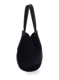 ISABEL MARANT Isabel Marant Women 'Oskan' Black Shoulder Bag With Removable Strap And Embossed Logo On The Front In Suede For Women
