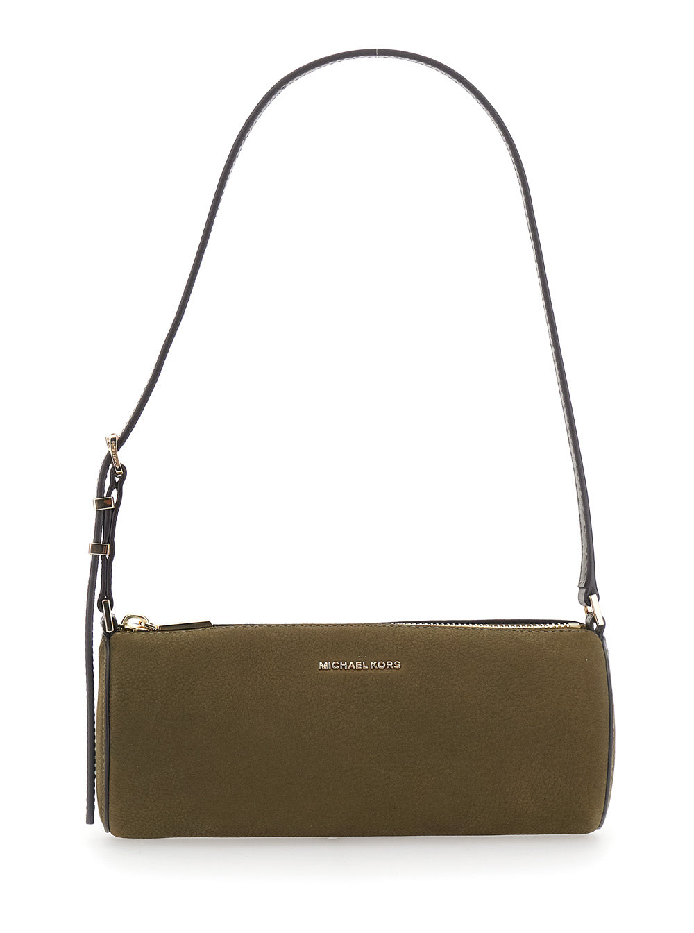 MICHAEL MICHAEL KORS Michael Michael Kors Women 'Izzy' Green Shoulder Bag With Logo Lettering On The Front And Adjustable Strap In Leather For Women