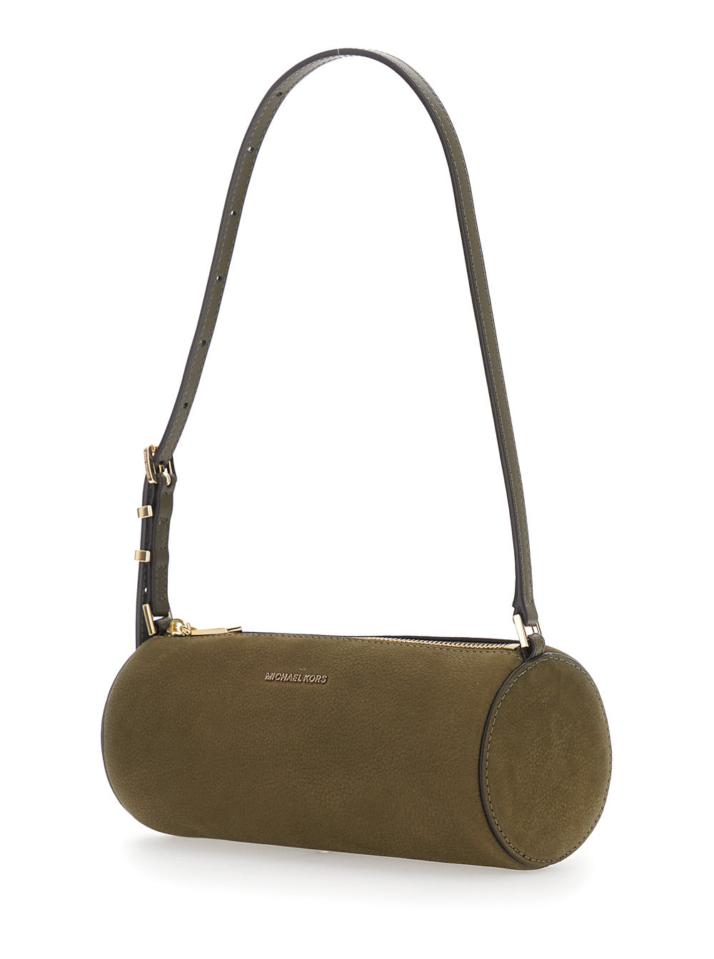 MICHAEL MICHAEL KORS Michael Michael Kors Women 'Izzy' Green Shoulder Bag With Logo Lettering On The Front And Adjustable Strap In Leather For Women