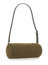 MICHAEL MICHAEL KORS Michael Michael Kors Women 'Izzy' Green Shoulder Bag With Logo Lettering On The Front And Adjustable Strap In Leather For Women