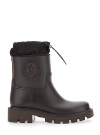 MONCLER Moncler Women 'Kickstream' Brown Rain Boots With Logo On The Side And Drawstring Closure In Pvc For Women
