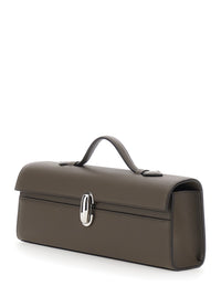 SAVETTE Savette Women 'Symmetry' Brown Slim Handbag With Top Handle And Turnlock Closure In Leather For Women