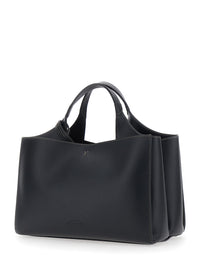 TOD'S Tod's Women Black Handbag With T Plate On The Front And Adjustable Strap In Leather For Women