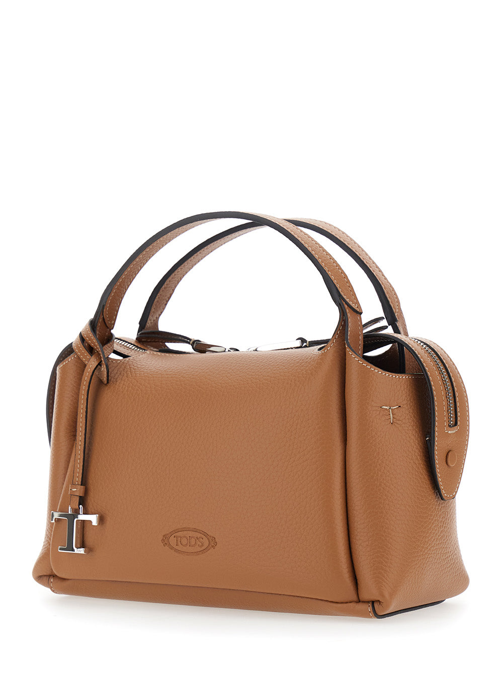 Tod's Women Brown Shoulder Bag With T Plaque On The Front And Adjustable And Removable Strap In Leather For Women