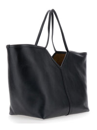 SAINT LAURENT Saint Laurent Women 'Ysl Bo' Black Shoulder Bag With Ysl Logo In Leather For Women