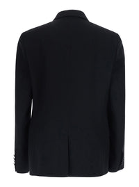 BALENCIAGA Balenciaga Men Black Double-Breasted Jacket With Peak Revers In Wool For Men