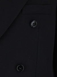BALENCIAGA Balenciaga Men Black Double-Breasted Jacket With Peak Revers In Wool For Men