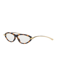 Bottega Veneta Women Brown Sunglasses With Cat-Eye Design And Leopard Motif In Acetate For Women