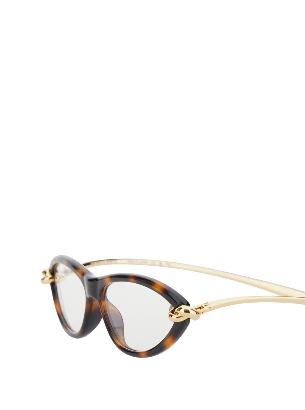 Bottega Veneta Women Brown Sunglasses With Cat-Eye Design And Leopard Motif In Acetate For Women