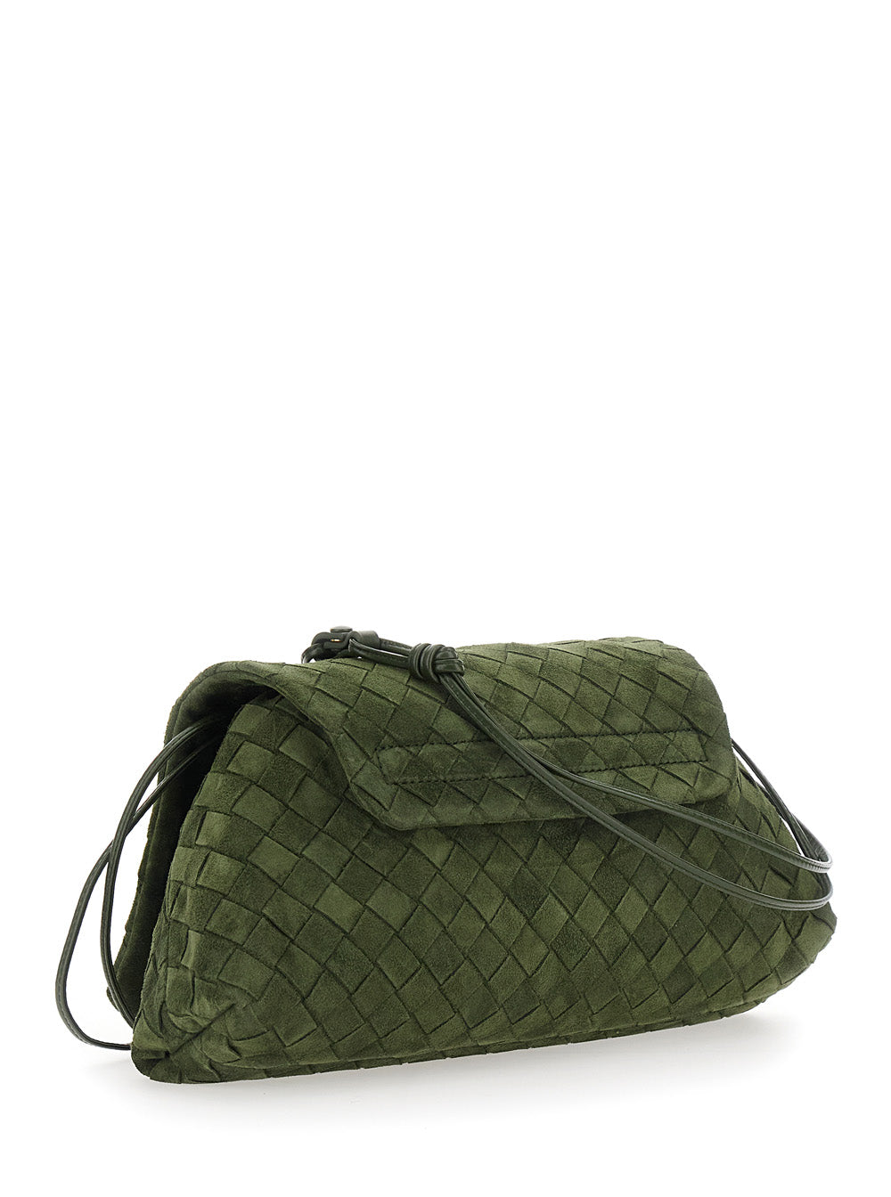 Bottega Veneta Women Giorno Intrecciato 15 Glove Suede
