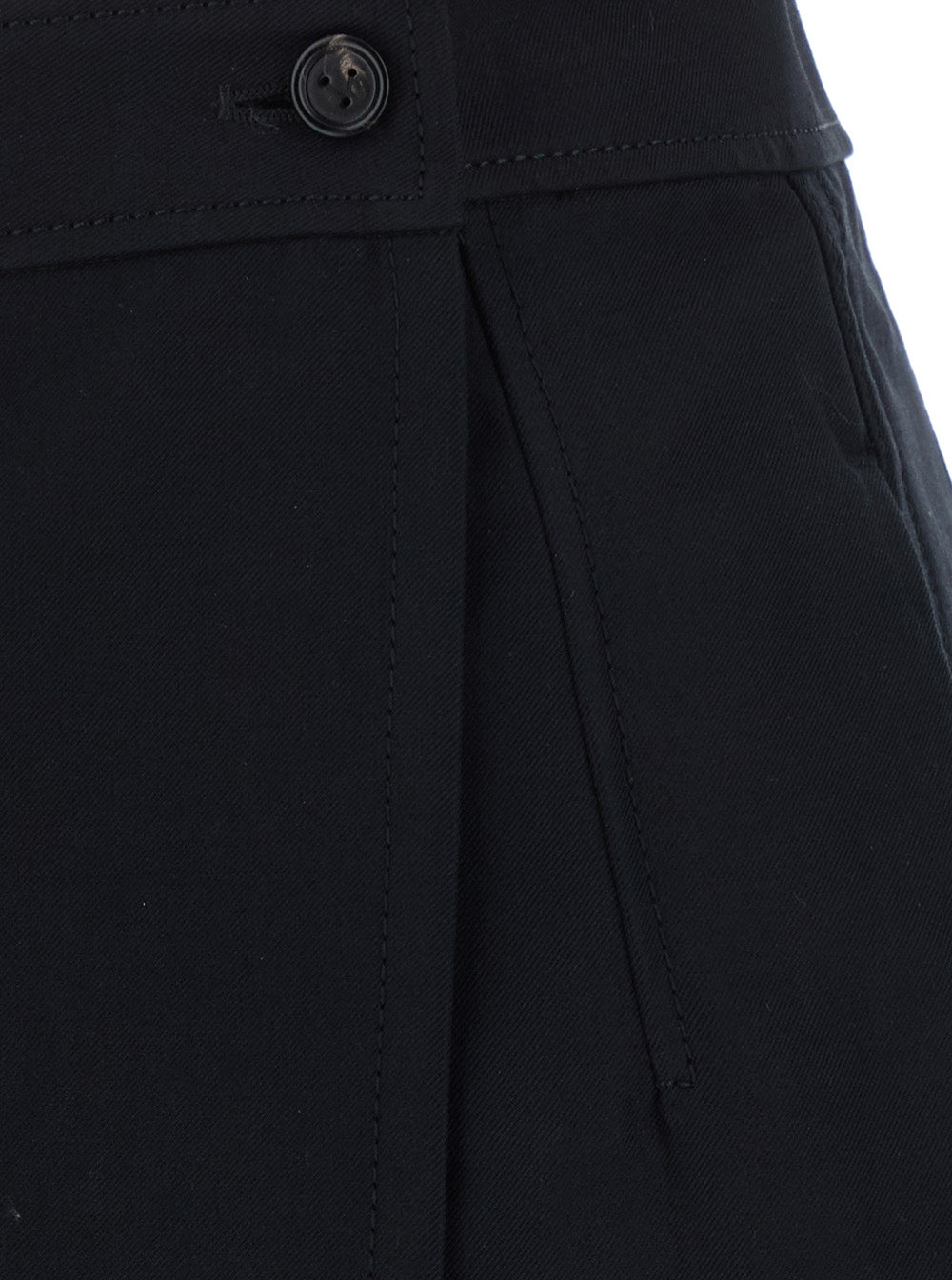BOTTEGA VENETA Bottega Veneta Women Black High-Waisted Skirt With Single Front Slit In Cotton For Women