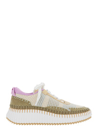 Chloé Women 'Nama' Beige Sneakers With High Platform And Contrasting Details In Suede For Women